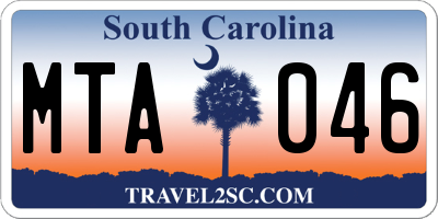 SC license plate MTA046