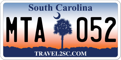 SC license plate MTA052