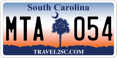 SC license plate MTA054