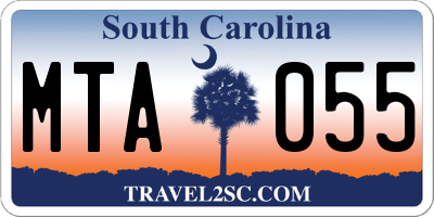 SC license plate MTA055
