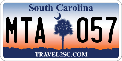 SC license plate MTA057