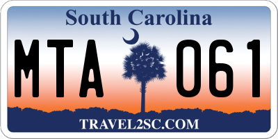 SC license plate MTA061