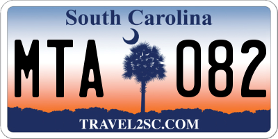 SC license plate MTA082