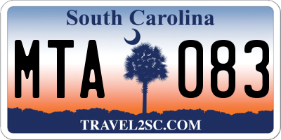 SC license plate MTA083