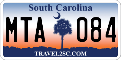 SC license plate MTA084