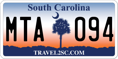 SC license plate MTA094