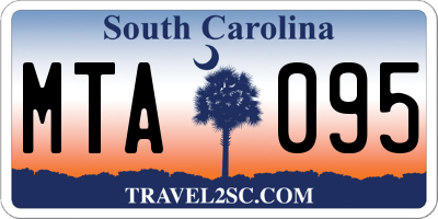 SC license plate MTA095