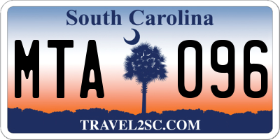 SC license plate MTA096