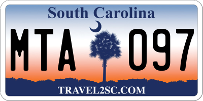 SC license plate MTA097