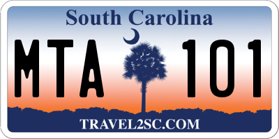 SC license plate MTA101