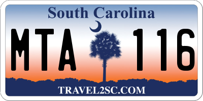 SC license plate MTA116