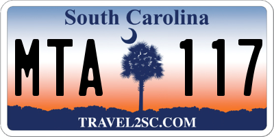 SC license plate MTA117