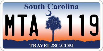 SC license plate MTA119