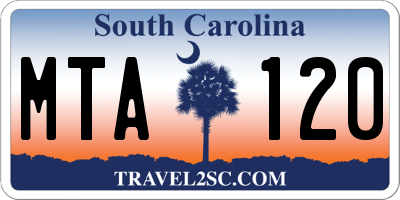 SC license plate MTA120