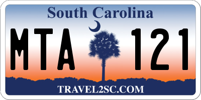 SC license plate MTA121