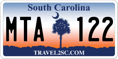 SC license plate MTA122