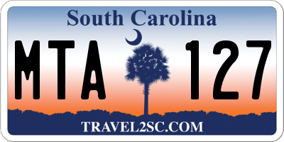 SC license plate MTA127