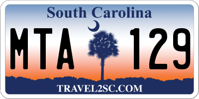 SC license plate MTA129