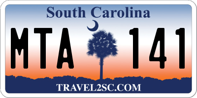SC license plate MTA141