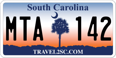 SC license plate MTA142
