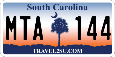 SC license plate MTA144