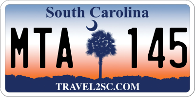 SC license plate MTA145