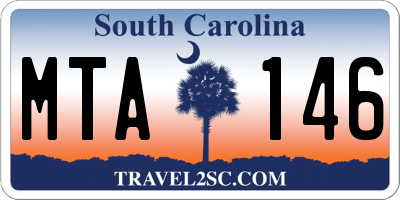 SC license plate MTA146