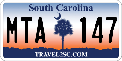 SC license plate MTA147