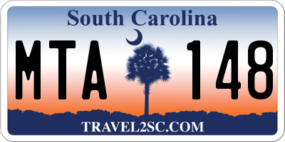 SC license plate MTA148