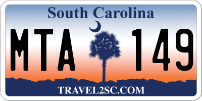 SC license plate MTA149