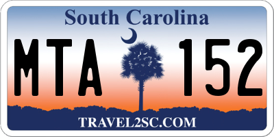 SC license plate MTA152