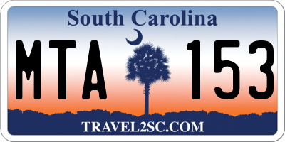 SC license plate MTA153