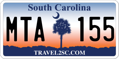 SC license plate MTA155