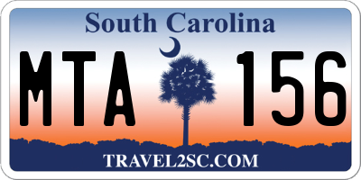 SC license plate MTA156