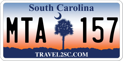 SC license plate MTA157