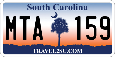 SC license plate MTA159
