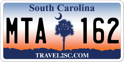 SC license plate MTA162