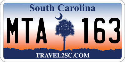 SC license plate MTA163