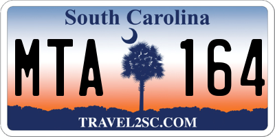 SC license plate MTA164