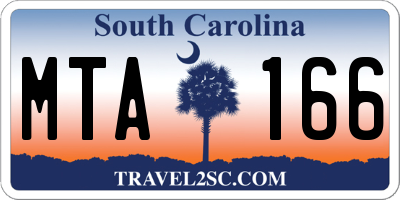 SC license plate MTA166