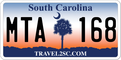 SC license plate MTA168