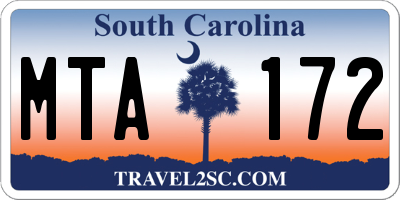 SC license plate MTA172