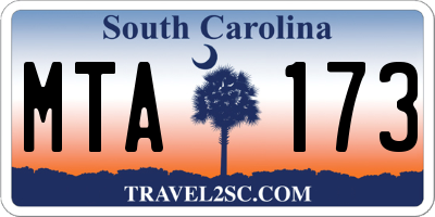 SC license plate MTA173