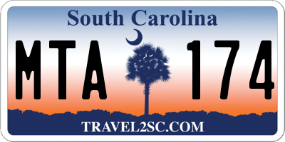 SC license plate MTA174