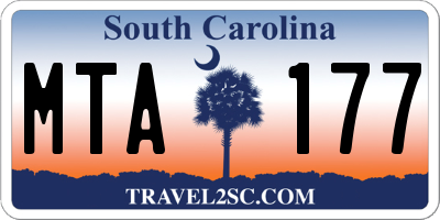 SC license plate MTA177