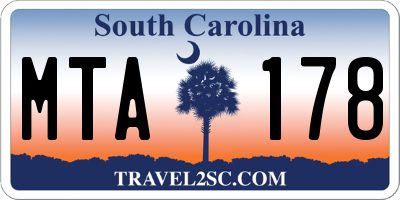 SC license plate MTA178
