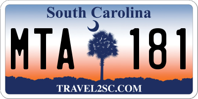 SC license plate MTA181