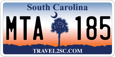 SC license plate MTA185
