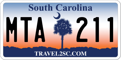 SC license plate MTA211