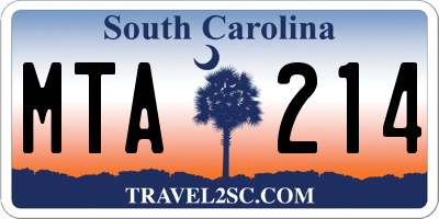 SC license plate MTA214